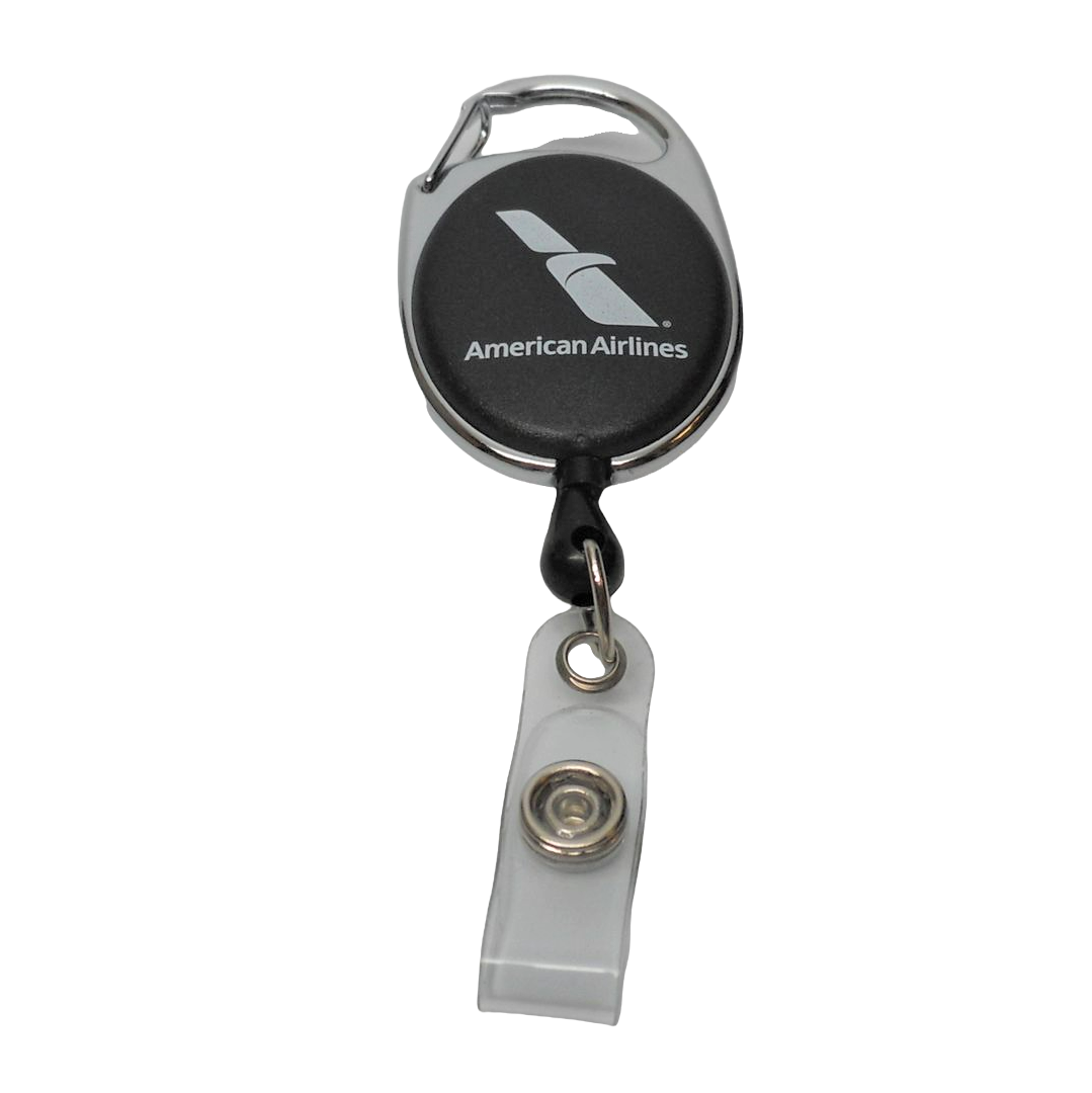 Carabiner Badge Reel BLK