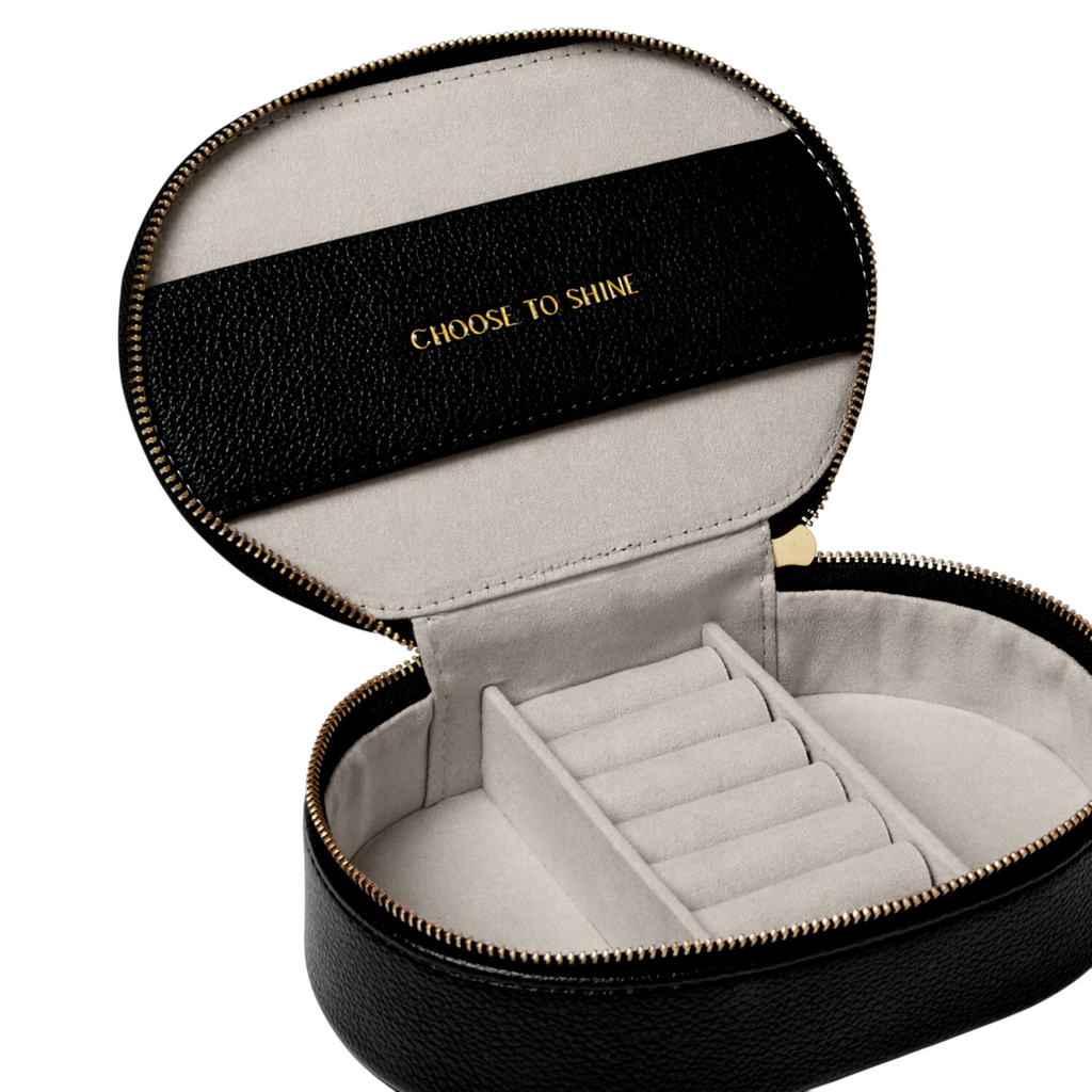 Oval Jewelry Box - Black