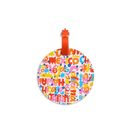 Round Luggage Tag - Cities