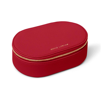 Oval Jewelry Box - Red