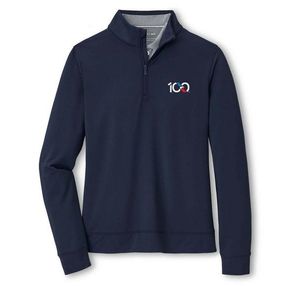 Ladies Peter Millar Qtr Zip- Navy