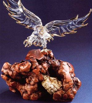 Eagle with 22k Gold 10 1/4"