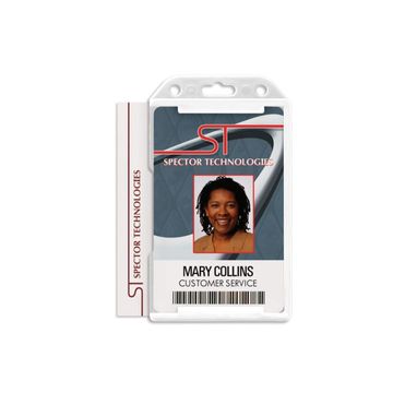 Vertical 2 Sided ID Hldr Clear