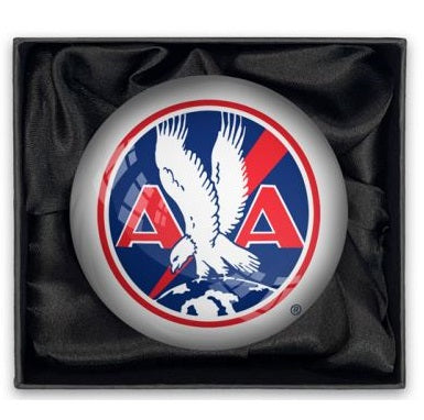 1930s Logo Glass Paperweight