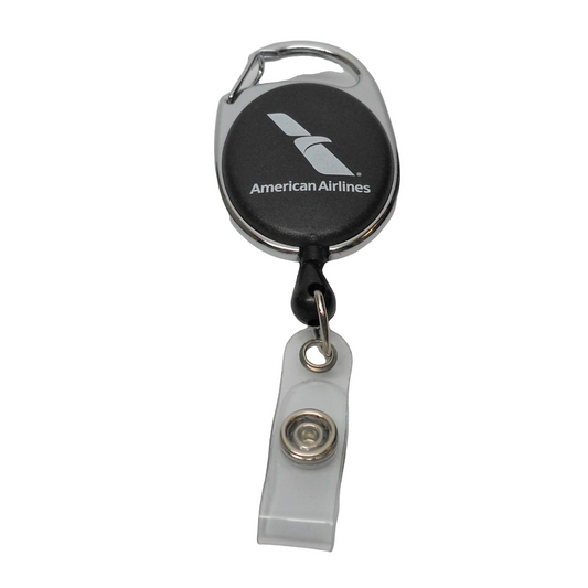 Carabiner Badge Reel BLK
