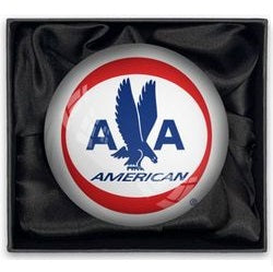 1960s Logo Glass Paperweight