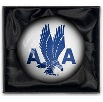 1940s Logo Glass Paperweight