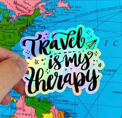 Travel Therapy Sticker