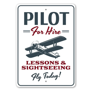 Pilot For Hire Sign