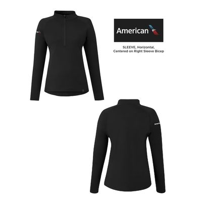 Evans Qtr Zip Ladies- L