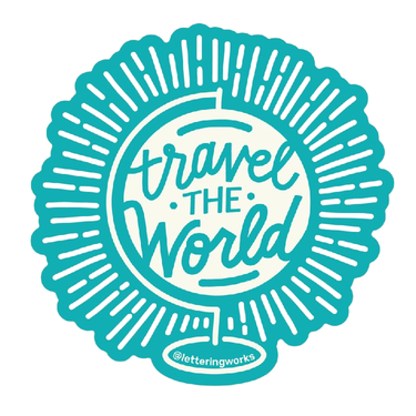 Travel the World Globe Sticker