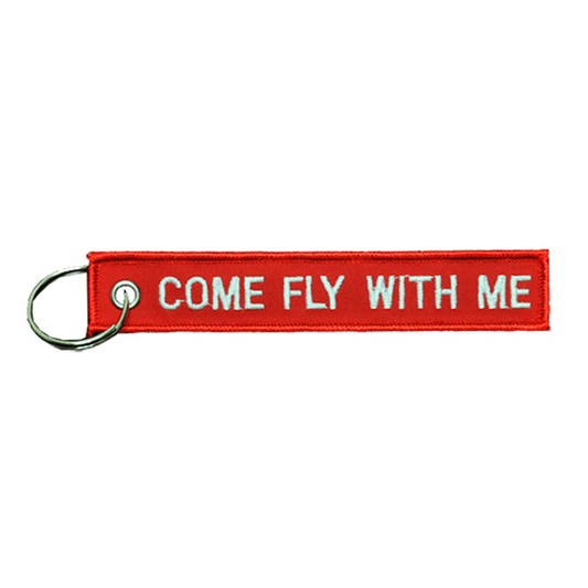 Come Fly Embroidered Keychain