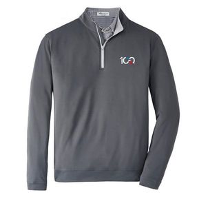 Mens Peter Millar Qtr Zip- Iron