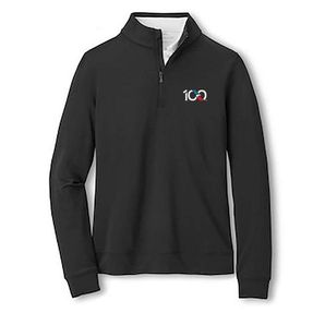 Ladies Peter Millar Qtr Zip- Black
