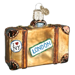 Tan Suitcase Ornament