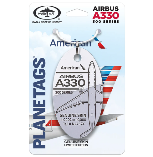 Plane Tag A330-Gray/White
