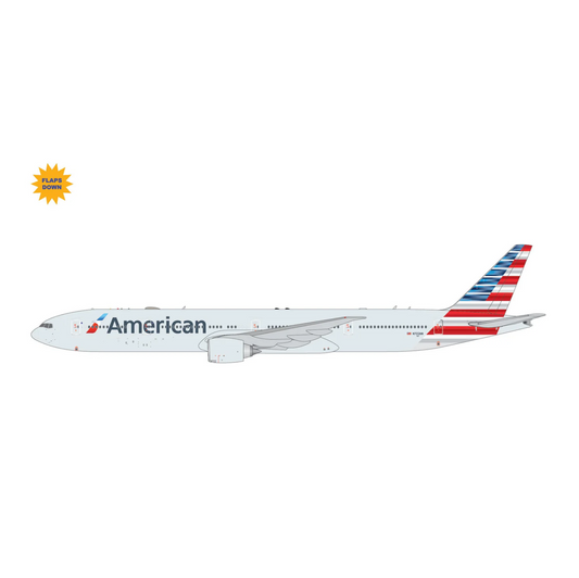 American Airlines B777-300ER N722AN (flaps down)