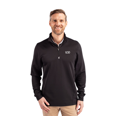 Mens C&B Qtr Zip- Blue