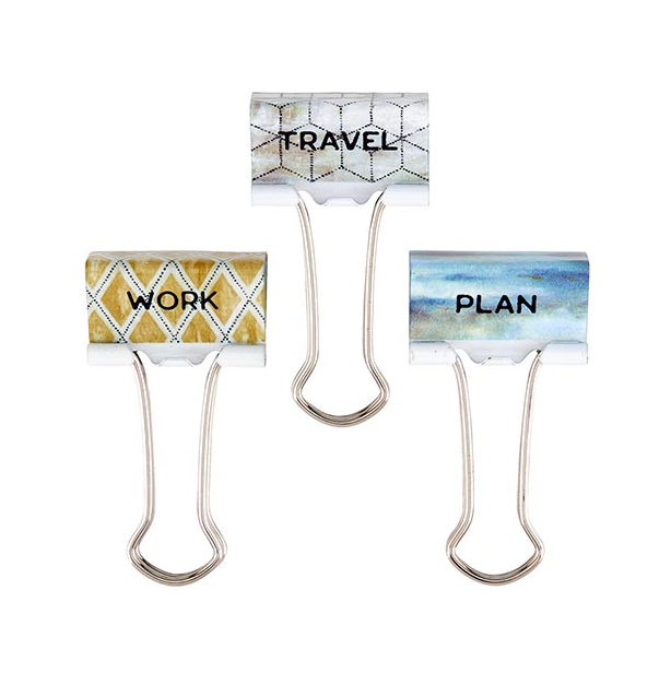 Binder Clips- Travel Theme