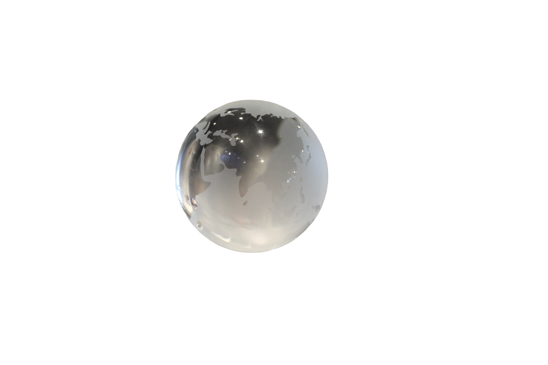 3" Crystal Globe Paperweight