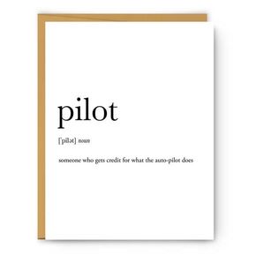 "pilot" Definition Card