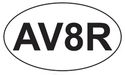 "AV8R" Oval Sticker