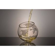 Spinning Globe Whiskey Glass