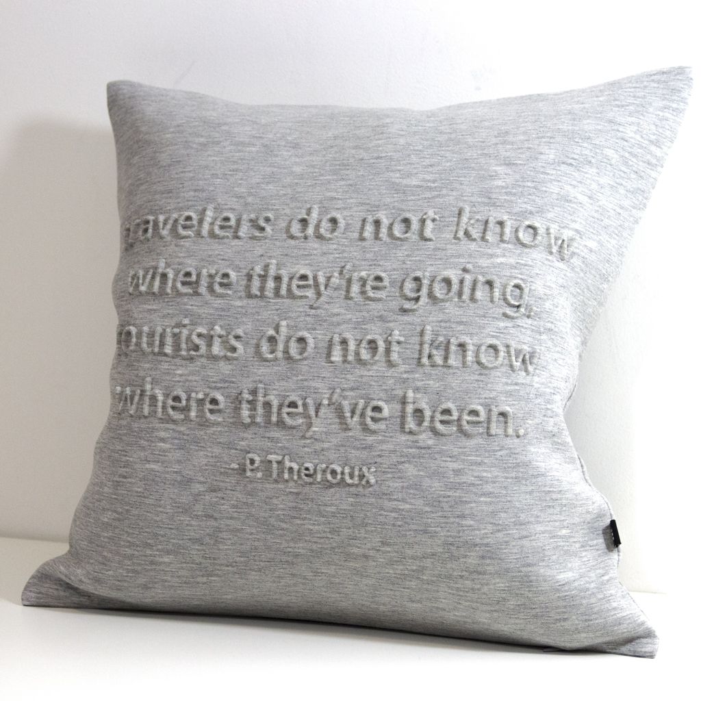 Tvlr vs Tourist Pillow Lt Grey