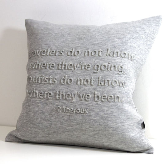 Tvlr vs Tourist Pillow Lt Grey