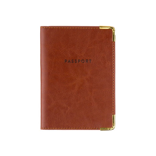 Brown Leather Passport Case