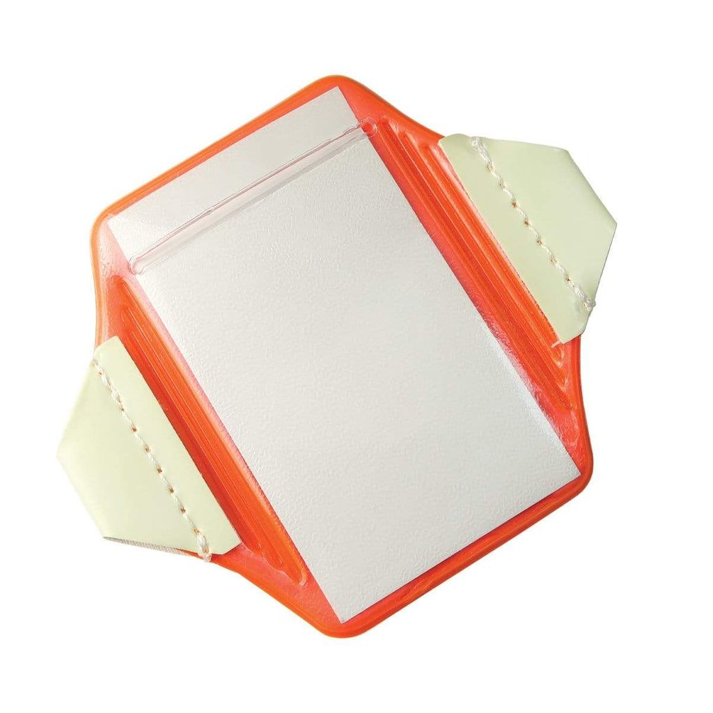 Reflective Bright Orange Arm Badge Holder with Glow-in-the-Dark Tabs