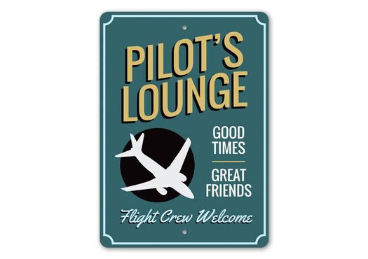 Pilot's Lounge Sign