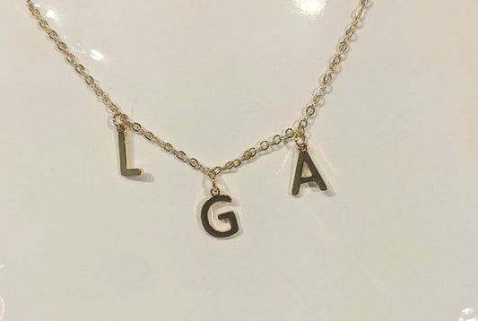 Gold LGA Airport Necklace