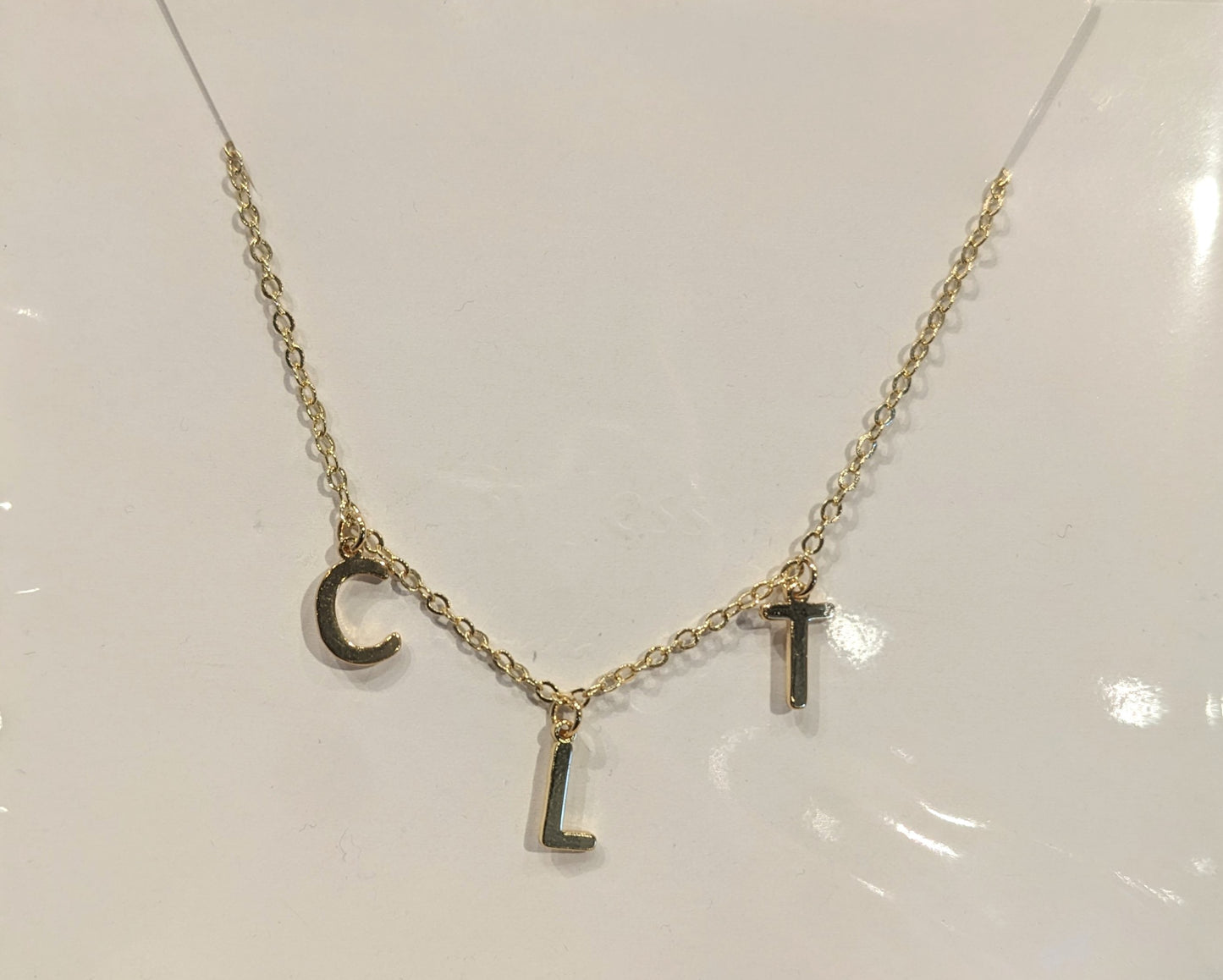 Gold CLT Airport Necklace