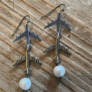 Connecting Earring w/pearl