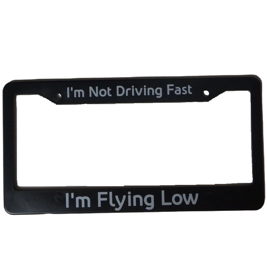"Flying Low" License Frame