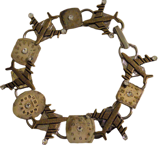 "Time Flies" Link Bracelet